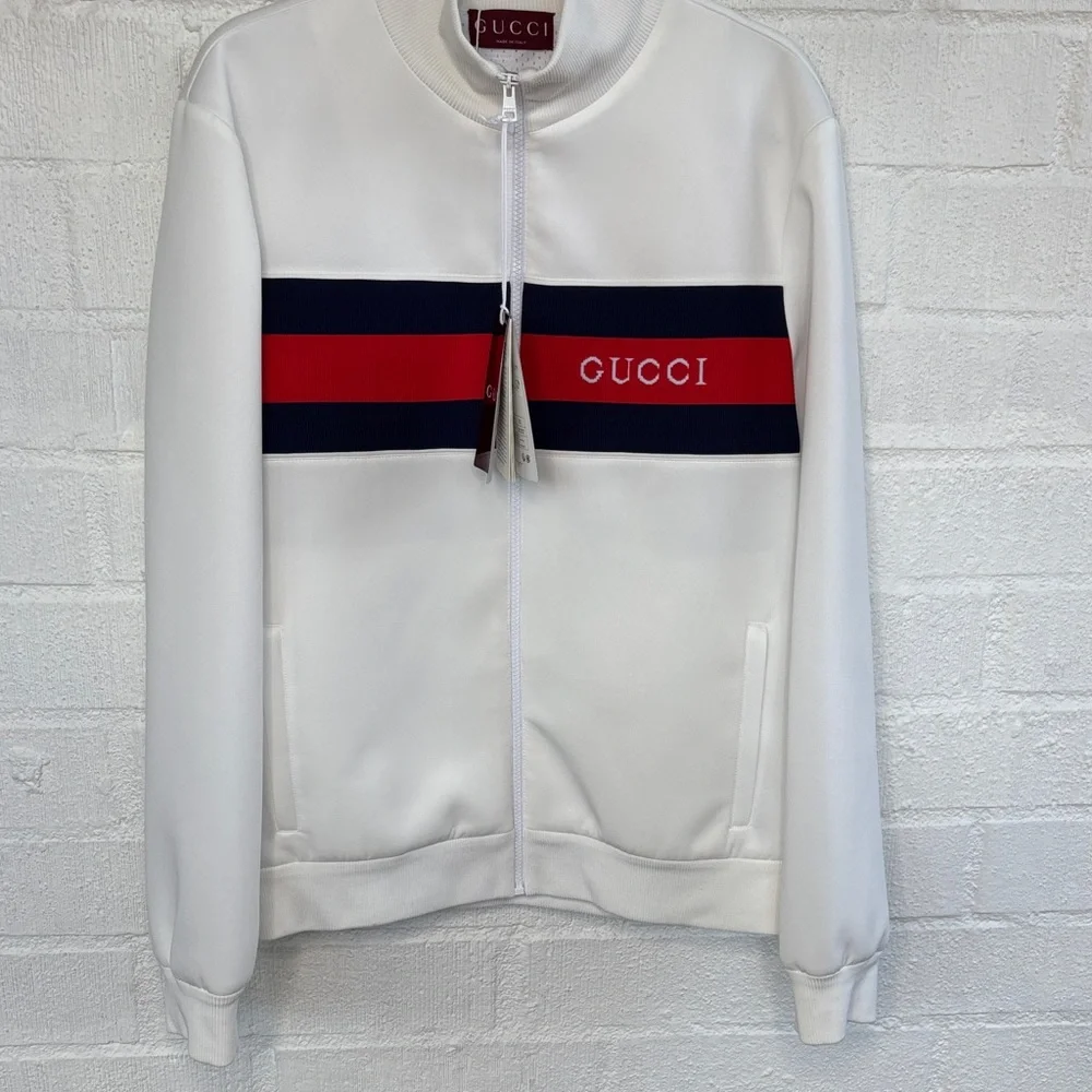 Gucci Web Stripe Technical Track Jacket sz L